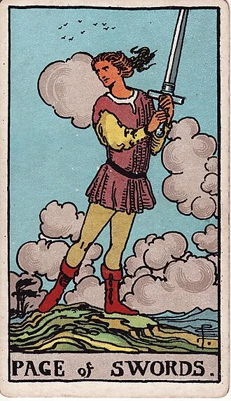 Carta del tarot Sota de Espadas